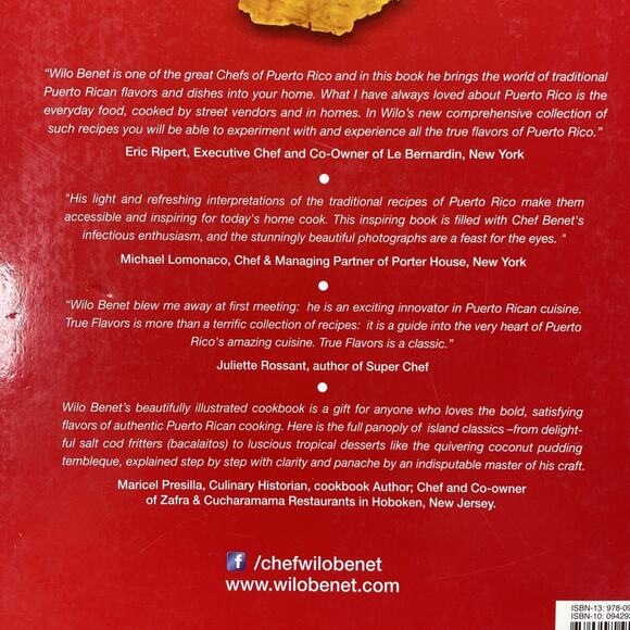 Puerto Rico True Flavors Chef Wilo Benet award-winning chef SIGNED-GOOD - Picture 3 of 11
